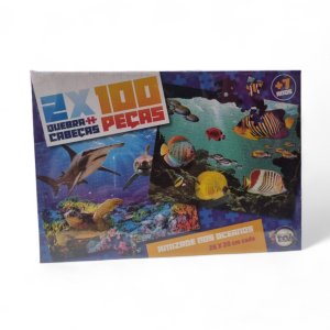 Quebra-Cabeça Amizade Nos Oceanos 2x100 Peças - Brinquedos Toia Diversões
