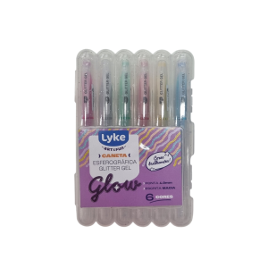 Caneta Esferográfica Glitter Gel Glow Art & Fun - Lyke