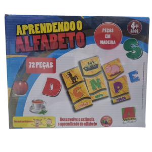 Jogo Aprendendo o Alfabeto 72 Peças - Algazarra Brinquedos