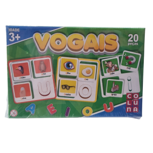 Jogo Educativo Vogais 20 Peças - Coluna