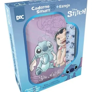 Kit Caderno Smart 90g Reposicionável + Estojo Disney Stitch - DAC