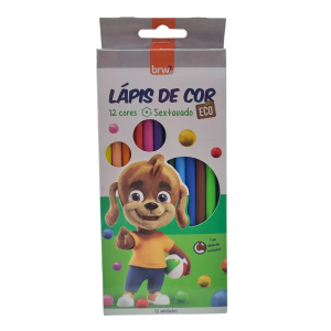 Lápis de Cor Sextavado 12 Cores Eco - Brw