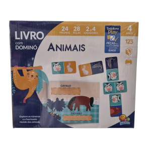 Livro Infantil Educativo com Dominó Animais - TodoLivro