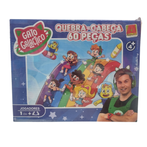 Quebra-Cabeça Gato Galáctico 60 Peças - Algazarra Brinquedos
