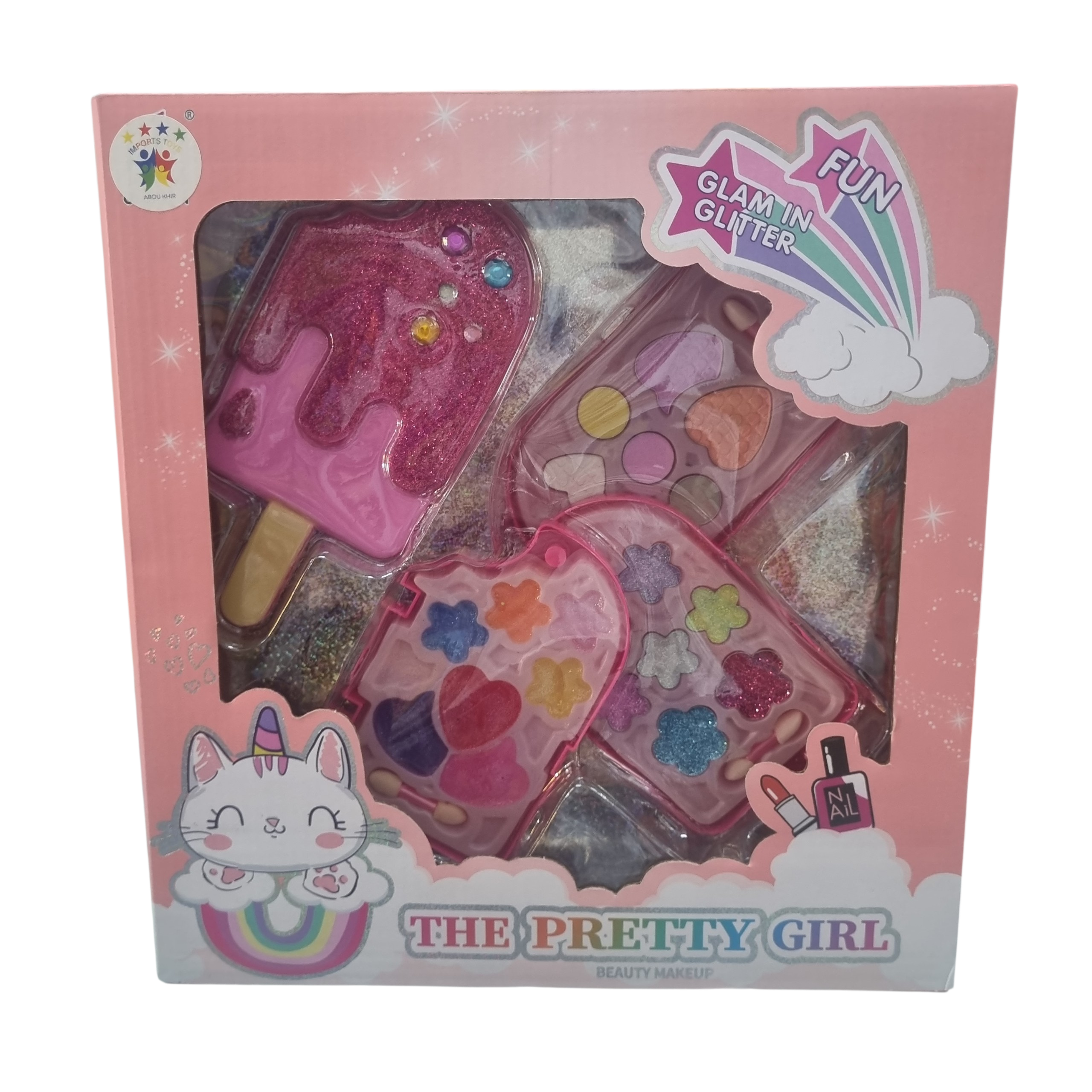 Conjunto Maquiagem de Brinquedo para Bonecas Pretty Girl Kit Beleza Infantil - Import Toys Abou Khir Conjunto Maquiagem de Brinquedo para Bonecas Pretty Girl Kit Beleza Infantil - Import Toys Abou Khir