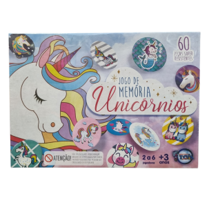 Jogo da Memória Unicórnios 60 Peças - Brinquedos Toia Diversões