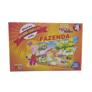 Quebra-Cabeça Fazenda Infantil 30 Peças em Madeira - Alf Brinquedos