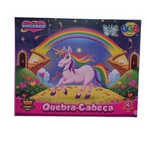 Quebra-Cabeça Unicórnio 100 Peças - GGB Brinquedos