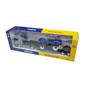 Kit Caminhão Iveco Hi-Way com Plataforma e Trator New Holland T8 - Usual Brinquedos