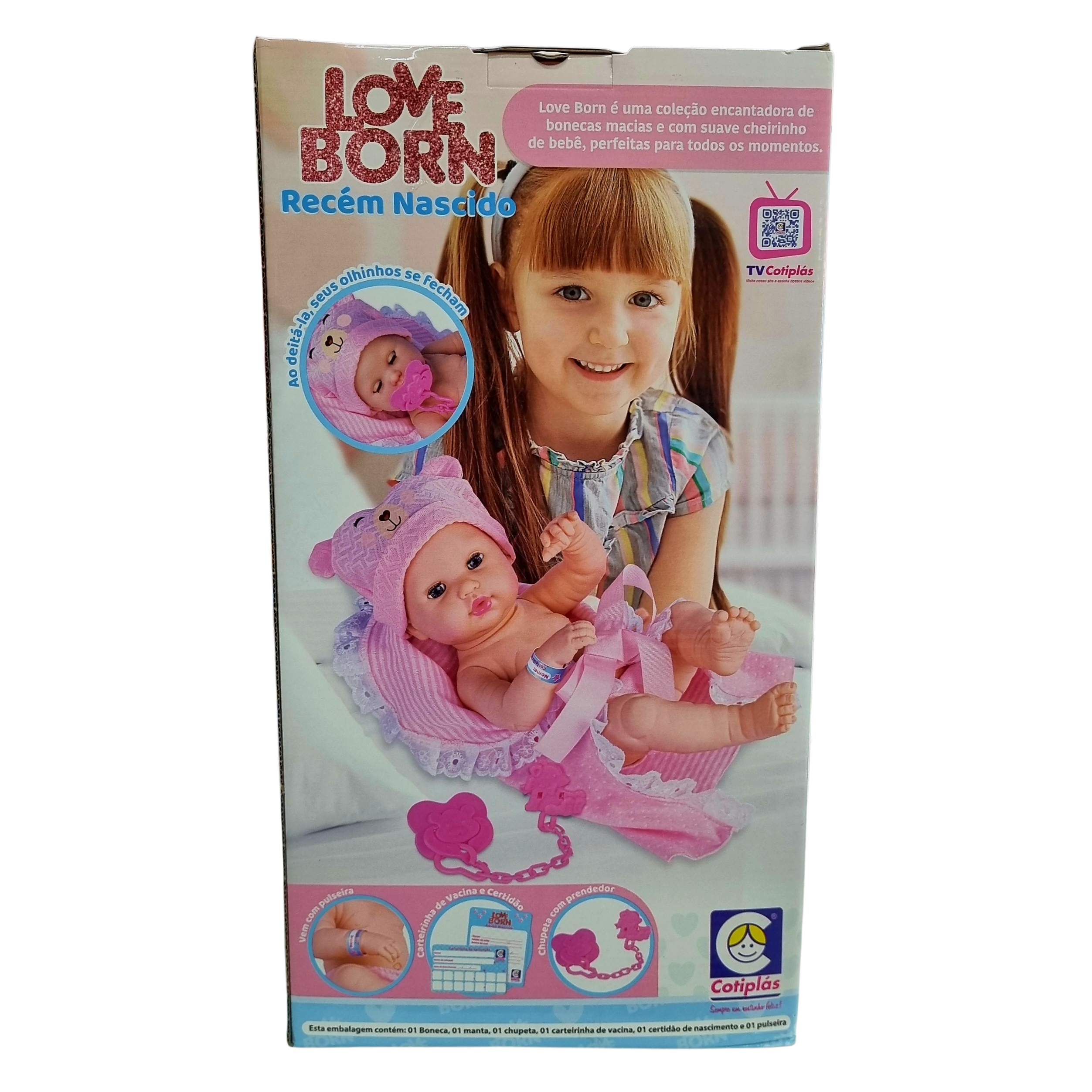 Boneca Love Born Recém Nascido com Acessórios - Cotiplás Boneca Love Born Recém Nascido com Acessórios - Cotiplás