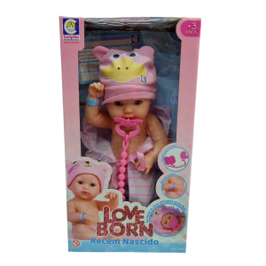 Boneca Love Born Recém Nascido com Acessórios - Cotiplás