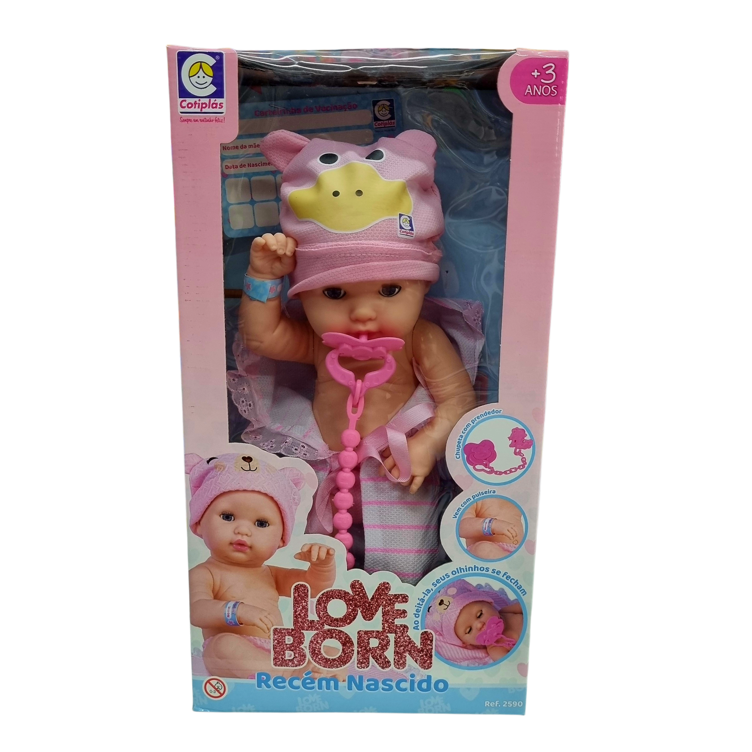 Boneca Love Born Recém Nascido com Acessórios - Cotiplás Boneca Love Born Recém Nascido com Acessórios - Cotiplás
