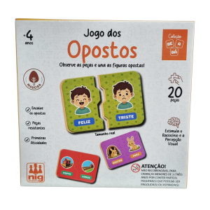 Jogo Educativo dos Opostos Infantil em Madeira - Nig Brinquedos