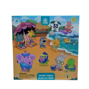 Quebra-Cabeça Bichos em Férias Infantil - Grow