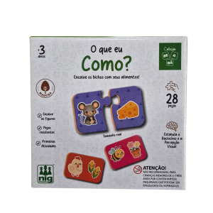 Jogo Educativo O Que Eu Como Associação de Animais - Nig Brinquedos