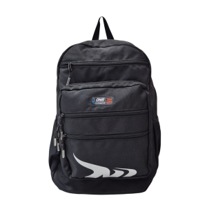 Mochila Escolar Preta Casual com Bolso Frontal e Lateral - Onbongo