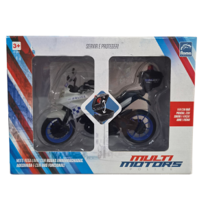 Moto Multi Motors Police Infantil com Baú - Roma Brinquedos