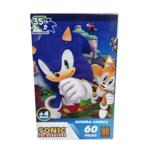 Quebra-Cabeça Sonic 60 Peças Infantil - Grow