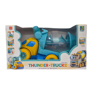 Caminhão Betoneira de Bolinhas Infantil Thunder Trucks Baby - Gava Toys