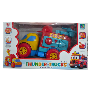 Caminhão Bombeiro Infantil Thunder Trucks Baby Grande Resgate - Gava Toys