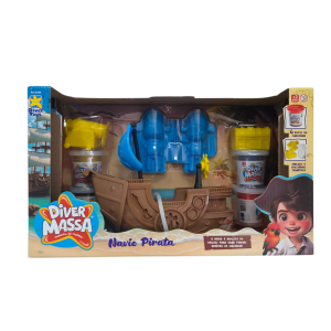 Kit Massinha Navio Pirata Diver Massa Brinquedo Criativo - Diver Toys