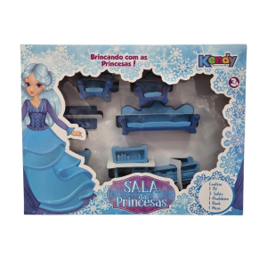 Kit Sala das Princesas Móveis para Boneca Casinha Infantil - Kendy