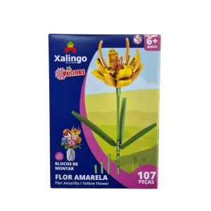 Blocos de Montar Flor Amarela 107 Peças - Xalingo