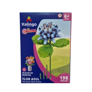 Blocos de Montar Flor Azul 107 Peças - Xalingo