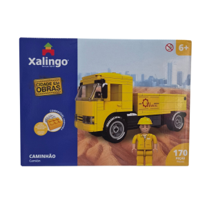 Kit Caminhão Cidade em Obras 170 Peças Blocos de Montar Infantil - Xalingo