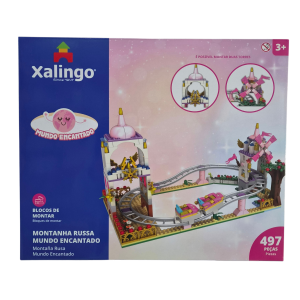Kit Montanha Russa Mundo Encantado Blocos de Montar Infantil - Xalingo