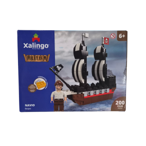 Kit Navio Pirata 200 Peças Blocos de Montar Infantil - Xalingo