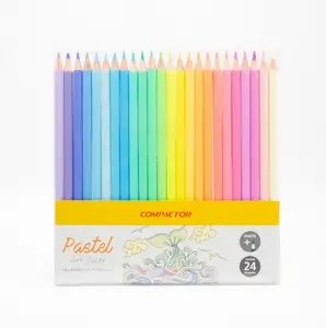 Lápis de Cor 24 Cores Tons Pastel Art Color- CompactorLápis de Cor 24 Cores Tons Pastel Art Color- Compactor