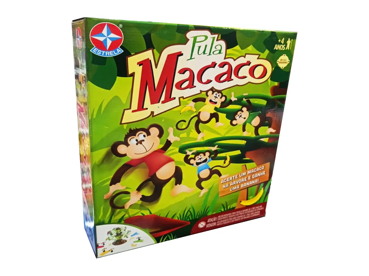 Jogo Pula Macaco - Estrela, acerte um macaco na árvore e ganhe uma banana