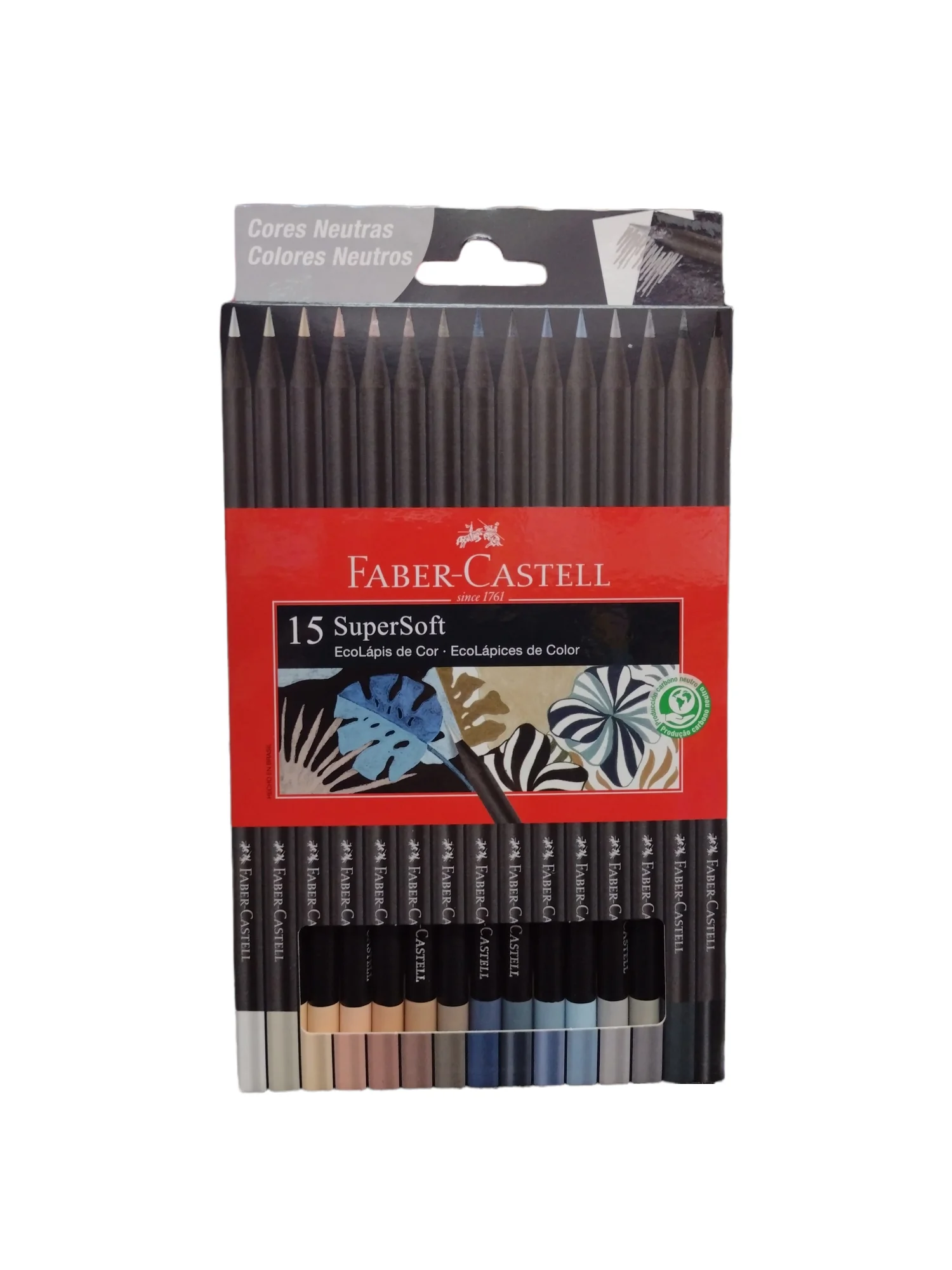 Lápis de Cor Supersoft 15 cores Neutras – Faber Castell