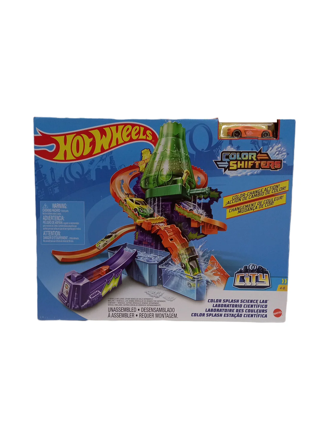 Pista Hot Wheels City Estação Cientifica Color Shifters – Mattel