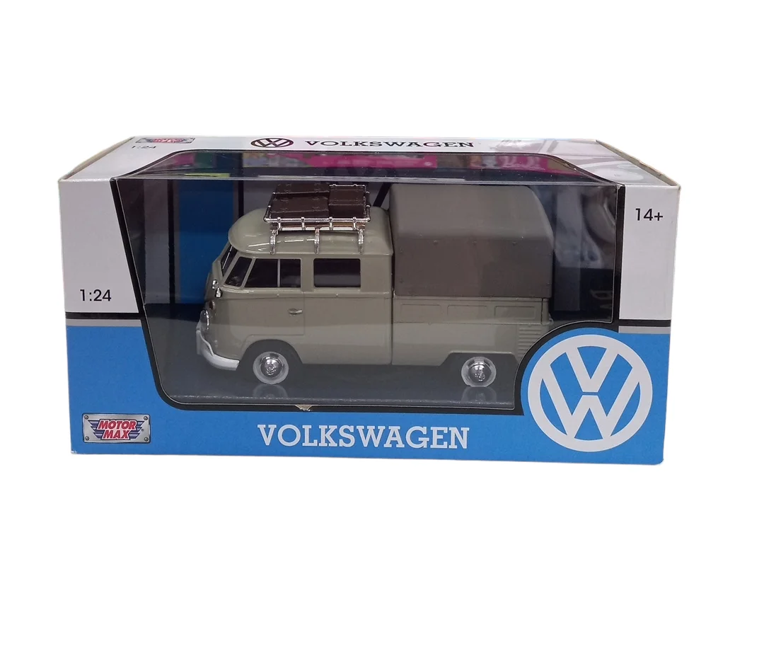 Miniatura Volkswagen Type 2 Pickup w/roof rack+suit case+tarpaulin cover – Motor Max