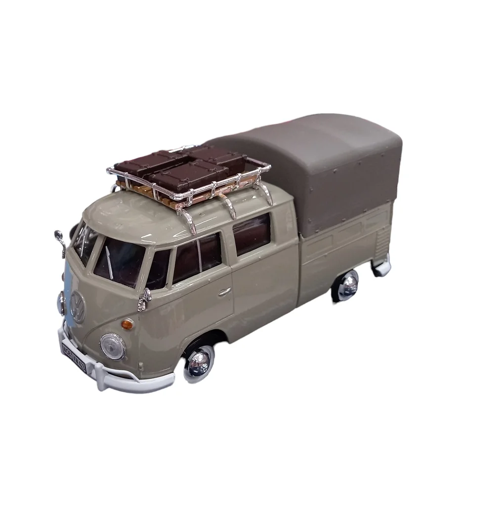Miniatura Volkswagen Type 2 Pickup w/roof rack+suit case+tarpaulin cover – Motor Max