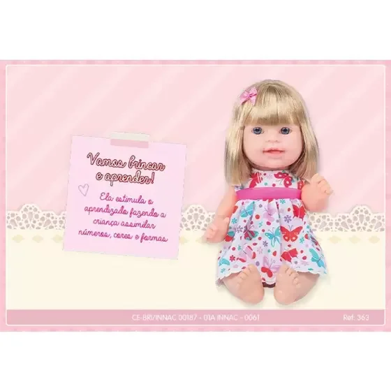 Boneca Graziela Com Cabelo Frases - Super Toys
