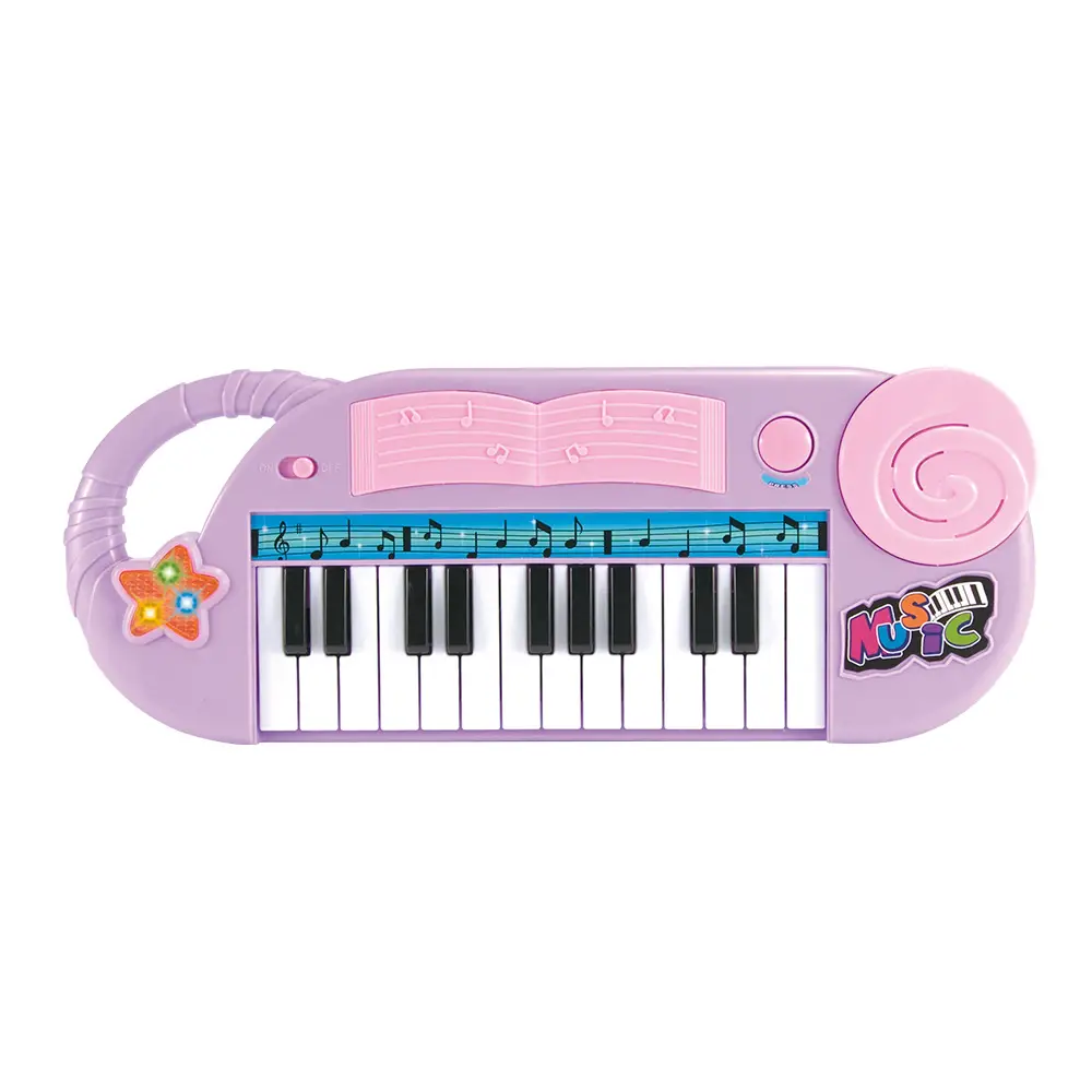 Teclado Piano Divertido Music Rosa - Dm Toys