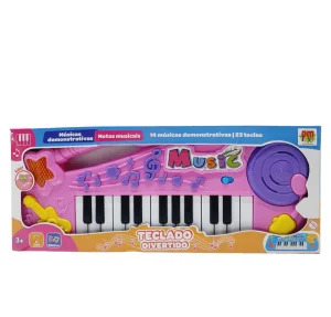 Teclado Piano Divertido Music Rosa - Dm Toys