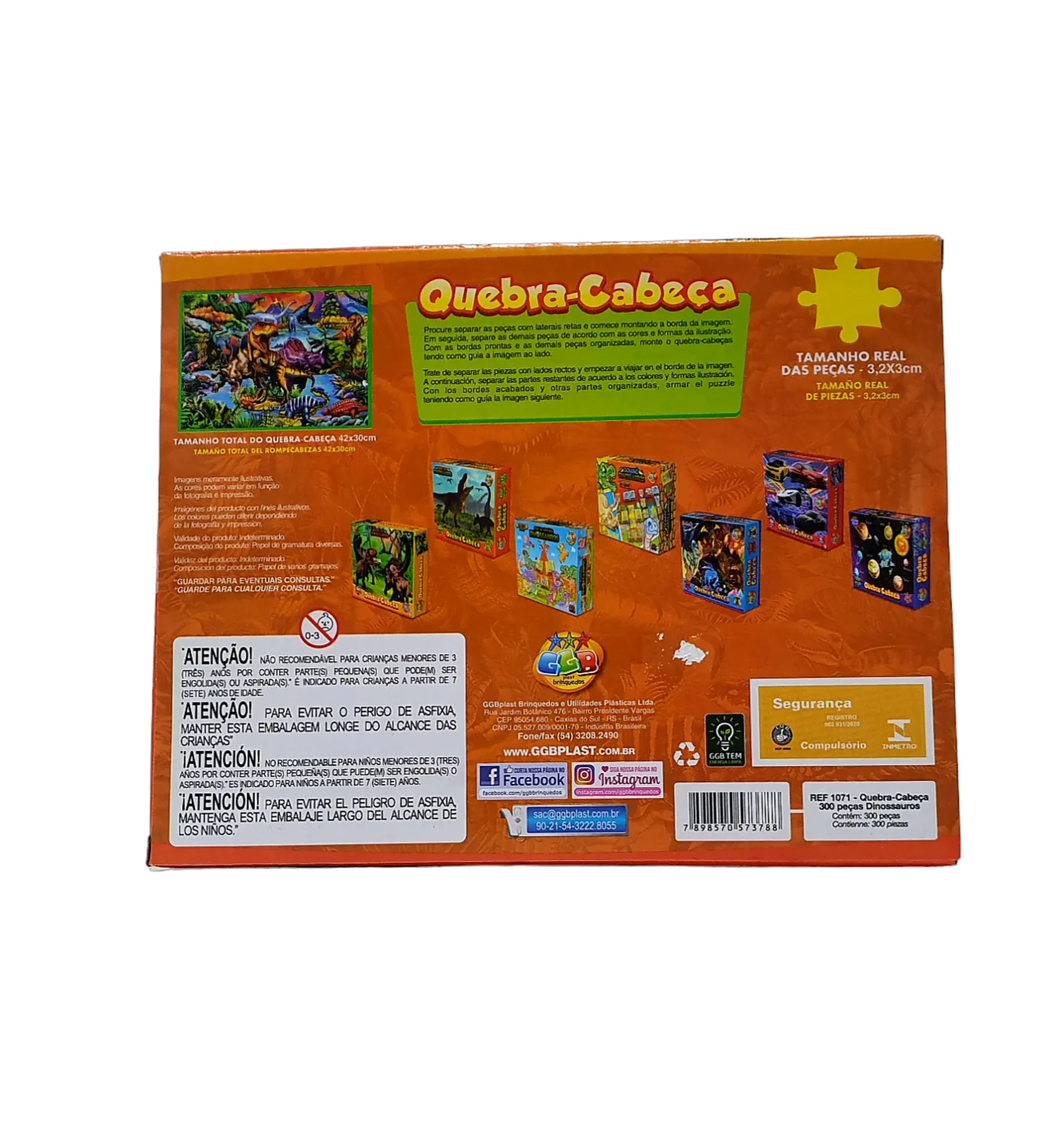 Puzzle Quebra-Cabeça Reino Dos Dinossauros 300 peças 