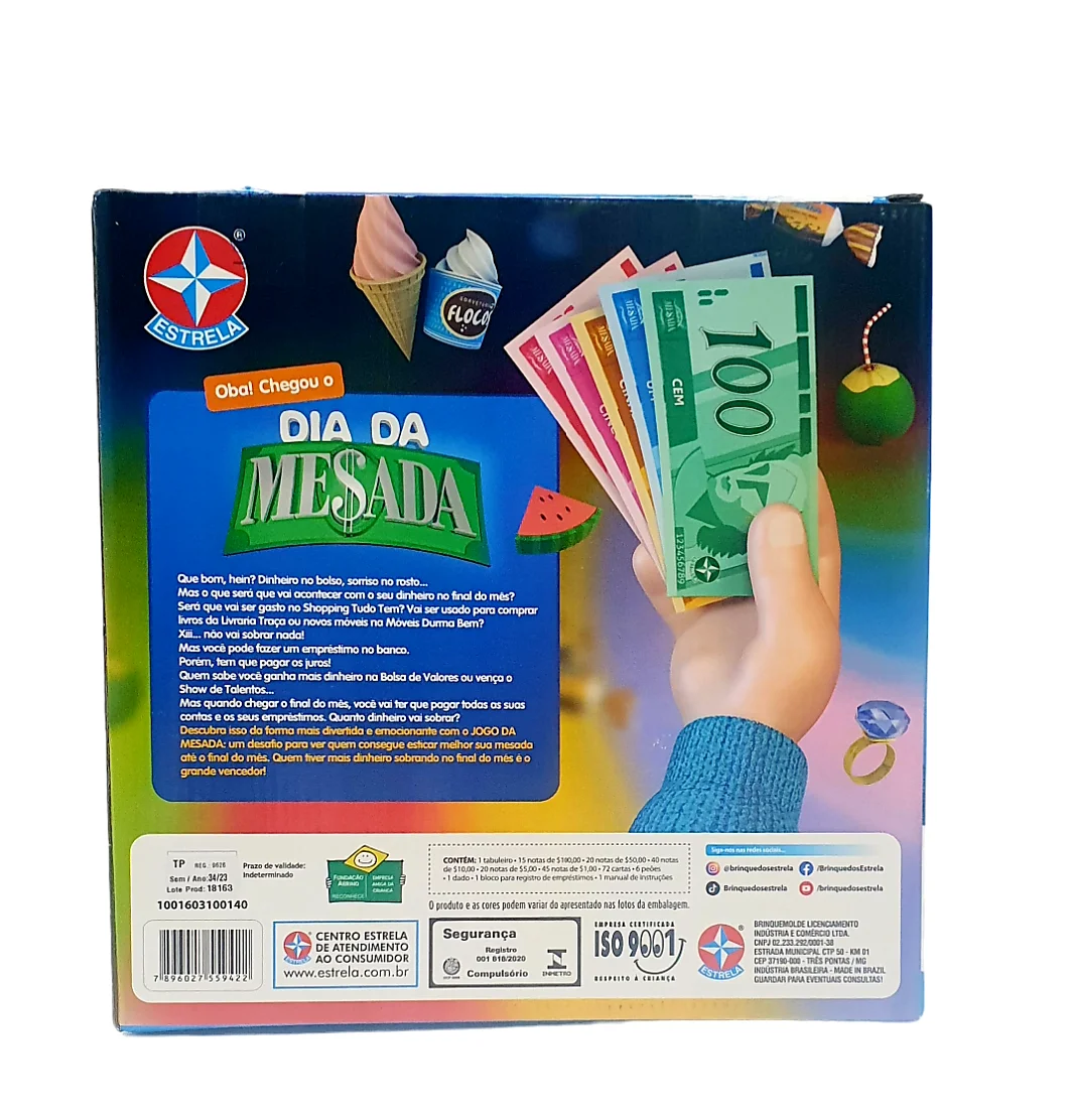 Jogo Da Mesada Tabuleiro - Estrela Jogo Da Mesada Tabuleiro - Estrela