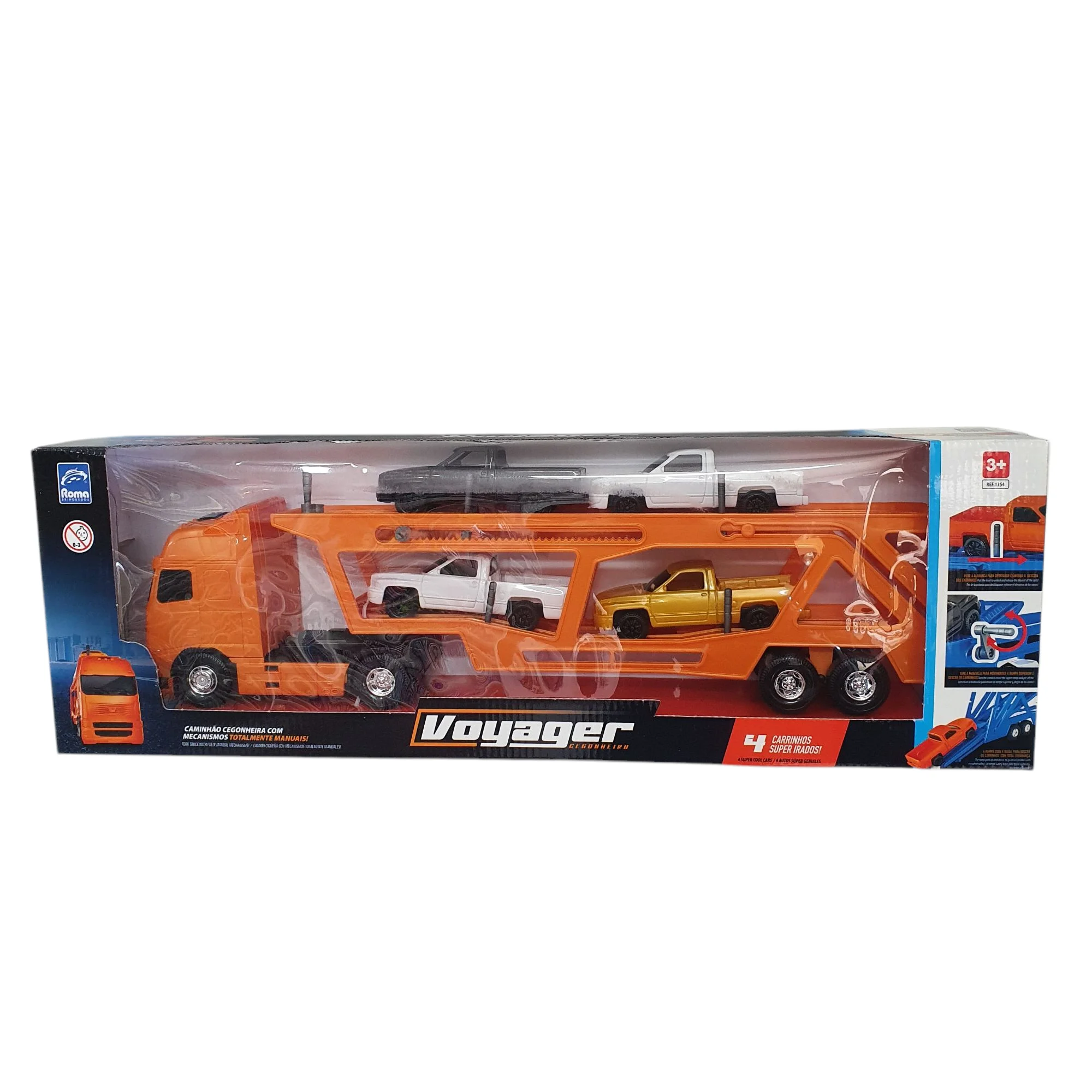 Caminhão Voyager Cegonheira - Roma Brinquedos Caminhão Voyager Cegonheira - Roma Brinquedos