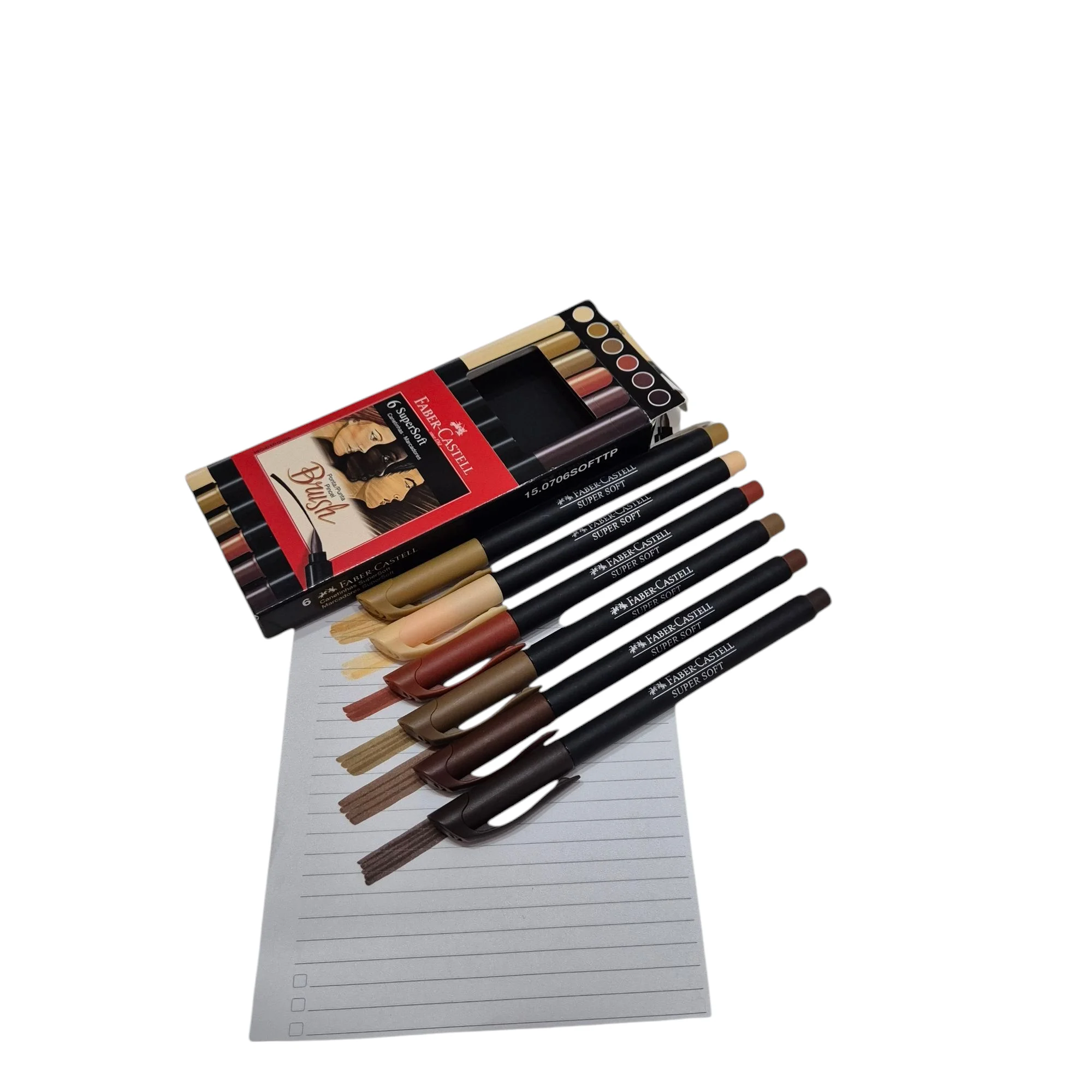 Canetinha 6 Cores Tons de Pele - Faber Castell Canetinha 6 Cores Tons de Pele - Faber Castell