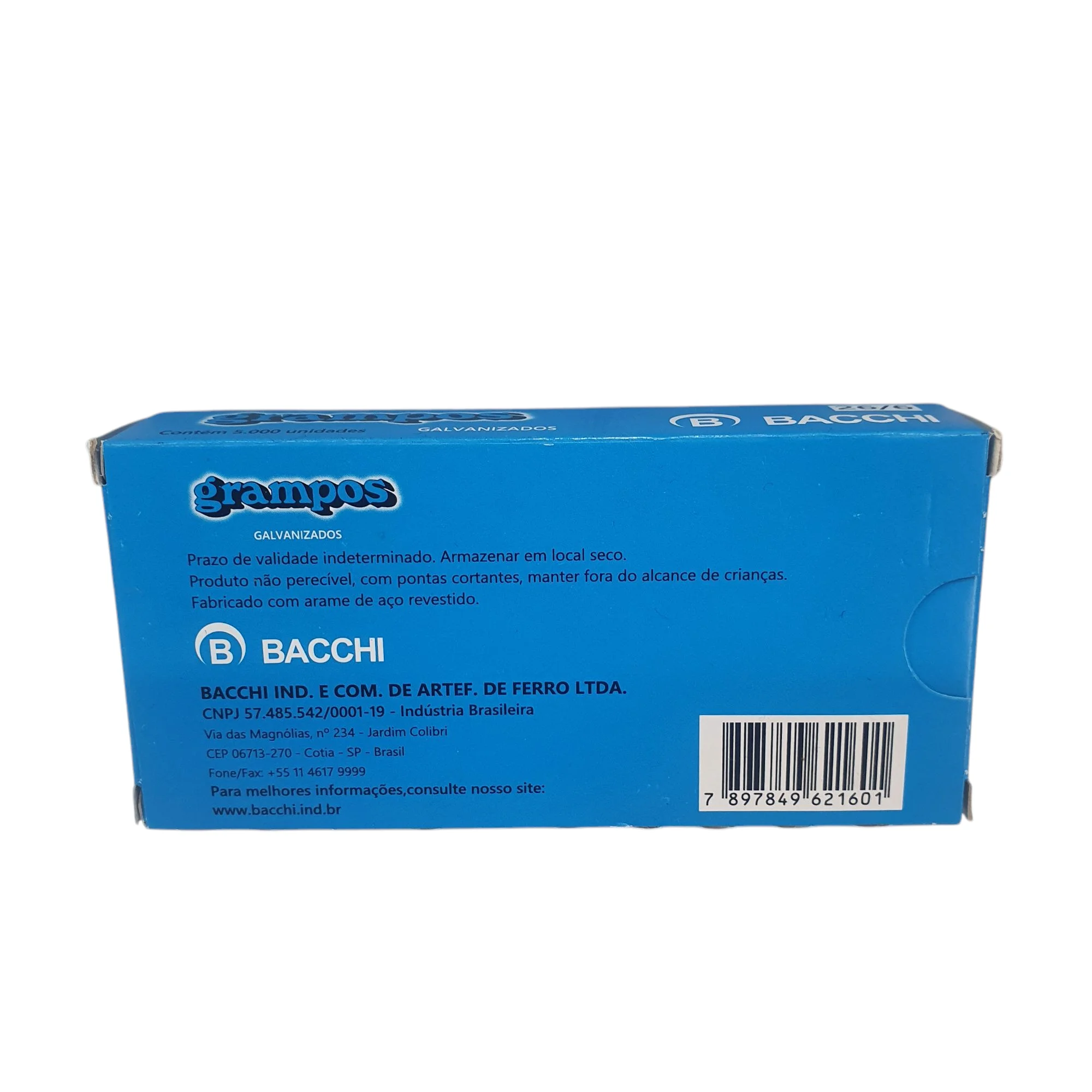Grampos 266 Galvanizados 5.000 Unidades - Bacchii