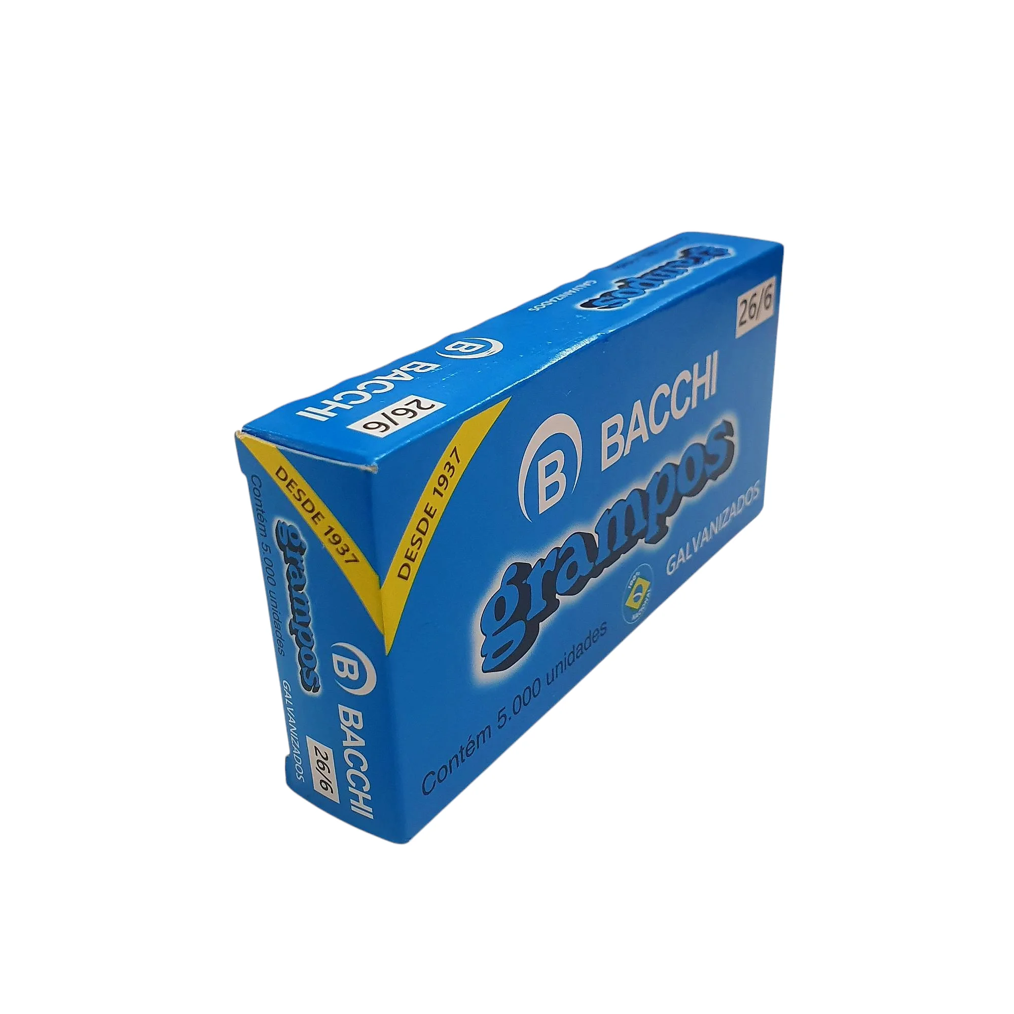 Grampos 266 Galvanizados 5.000 Unidades - Bacchii