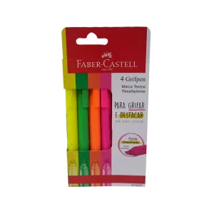 Marca-Texto GrifPen 4 Cores - Faber Castell