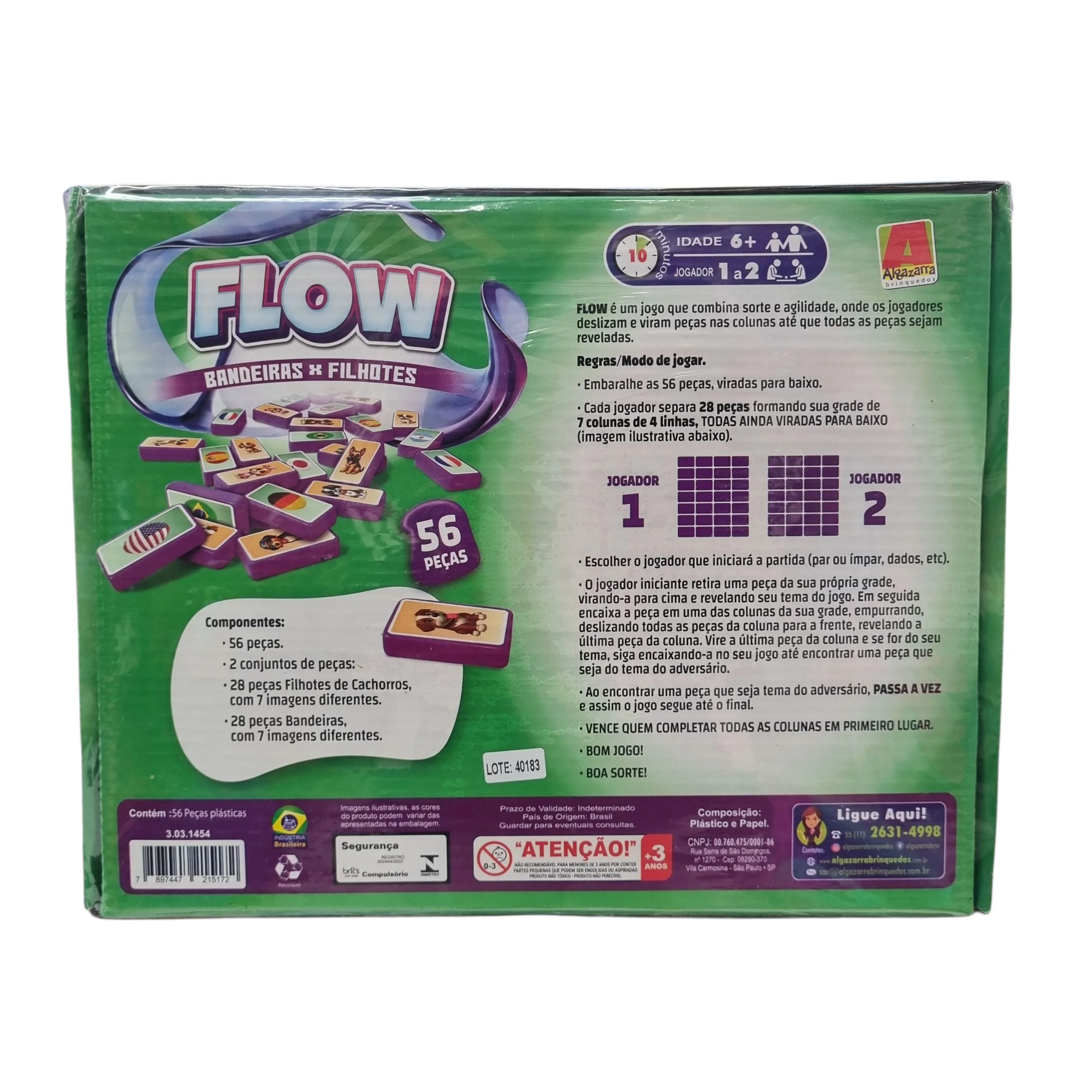 Jogo Flow Bandeiras e Filhotes - Algazarra Brinquedos