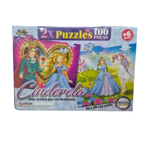 Quebra-Cabeça 2 em 1 Princesa Cinderela – Toia Brinquedos