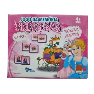 Jogo da Memória Princesas 40 Peças - Algazarra Brinquedos